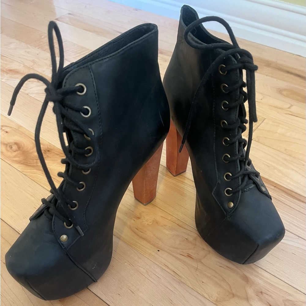 20% OFF 2+ BUNDLES! “Lita” Jeffrey Campbell Leather Boots. Black. Size 8M